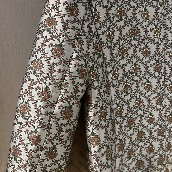 SEZANE brocade Gustav blazer in stunning gold lurex flower print - Picture 11 of 14